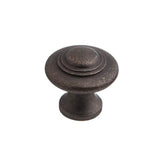 Colonial Bronze - 1.5'' diameter Round, stepped Cabinet Knob, Back-to-Back Shower Door Knob Kit hand finished in Polished Bronze - Polished Bronze