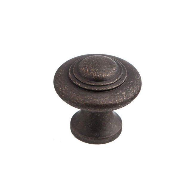 Colonial Bronze - 1.5'' diameter Round, stepped Cabinet Knob, Back-to-Back Shower Door Knob Kit hand finished in Polished Bronze - Polished Bronze