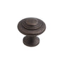 Colonial Bronze - 1.5'' diameter Round, stepped Cabinet Knob, Back-to-Back Shower Door Knob Kit hand finished in Polished Bronze - Polished Bronze