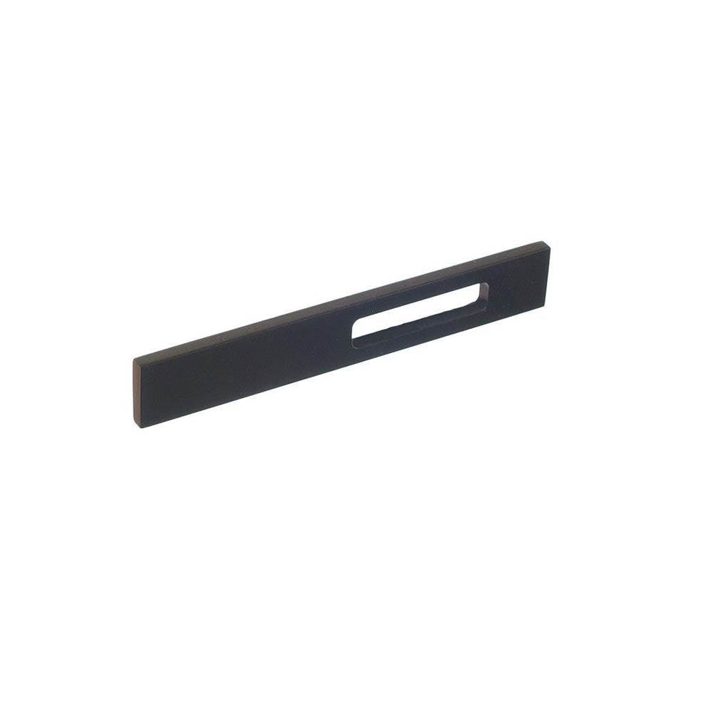 Colonial Bronze - 4'' center-to-center, 6'' overall, 0.25'' Rectangular Cabinet Pull with offset cutout hand finished in Satin Copper - Satin Copper