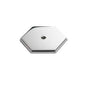 Colonial Bronze - 1.5'' Hexagonal, stepped Backplate for use with 8-32 screw hand finished in Weathered Brass - Weathered Brass