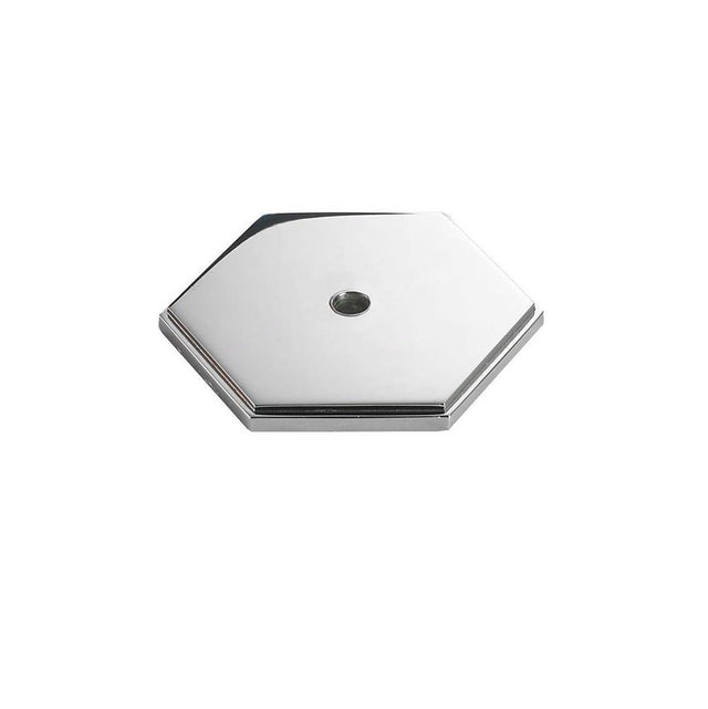 Colonial Bronze - 1.25'' Hexagonal, stepped Backplate for use with 8-32 screw hand finished in Weathered Brass - Weathered Brass