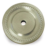 Colonial Bronze - 1.5'' diameter Round, grooved Backplate for use with 8-32 screw hand finished in Heritage Bronze - Heritage Bronze