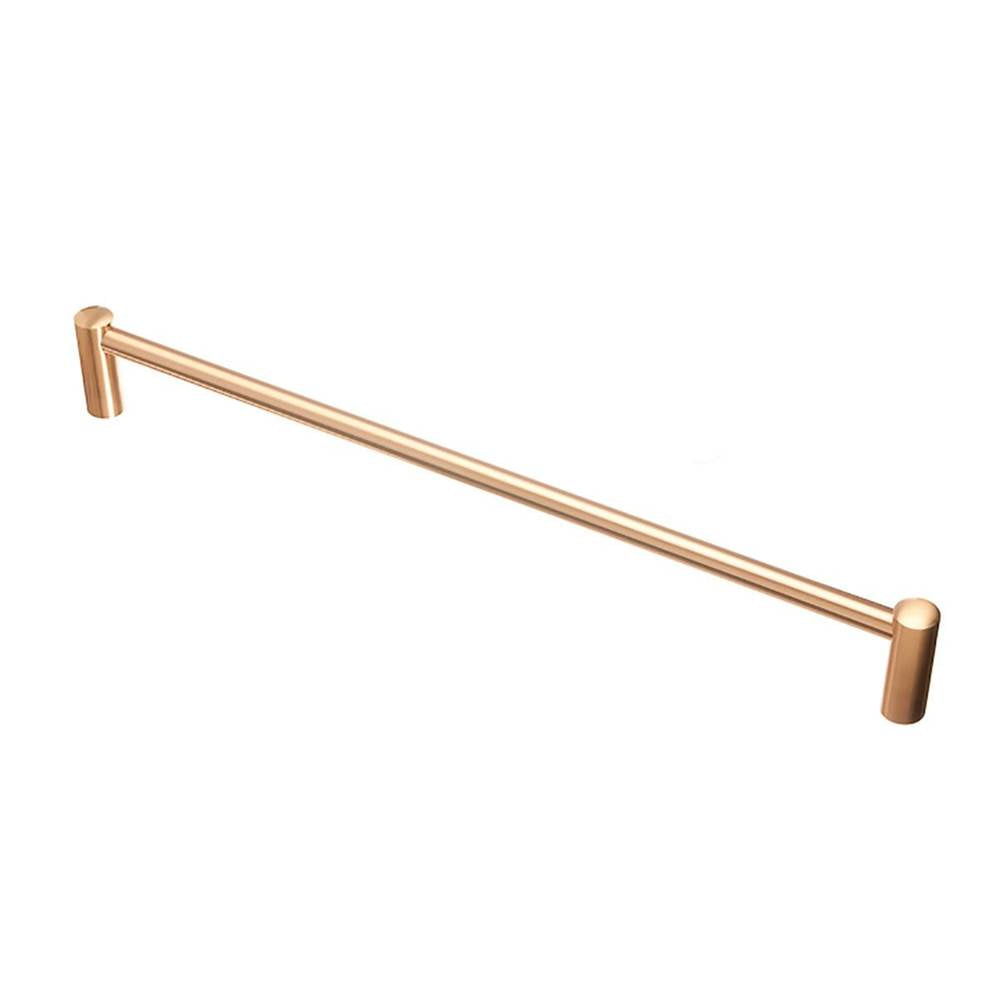 Colonial Bronze - 18'' center-to-center, 19.5'' overall, 0.75'' diameter Round Towel Bar, Appliance Pull, Door Pull, Shower Door Pull fully encapsulated by round posts hand finished in Oil Rubbed Bronze and Oil Rubbed Bronze - Oil Rubbed Bronze,Oil Rubbed Bronze