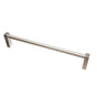 Colonial Bronze - 24'' center-to-center, 25.25'' overall, 0.75'' diameter Round Towel Bar, Appliance Pull, Door Pull, Shower Door Pull fully encapsulated by rectangular posts hand finished in Polished Nickel and Polished Nickel - Polished Nickel,Polished Nickel
