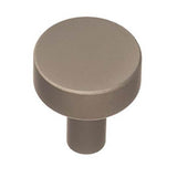 Colonial Bronze - 1'' diameter Round Cabinet Knob with straight post hand finished in Matte Satin Copper - Matte Satin Copper