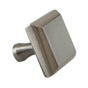 Colonial Bronze - 1.25'' Square, beveled Cabinet Knob with flared post hand finished in Weathered Brass - Weathered Brass