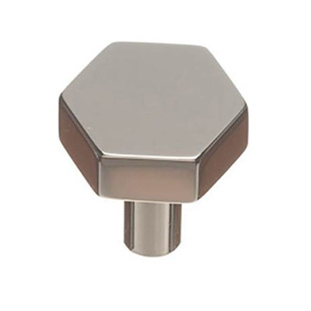 Colonial Bronze - 1'' Hexagonal Cabinet Knob with straight post hand finished in Satin Copper - Satin Copper
