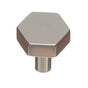 Colonial Bronze - 1'' Hexagonal Cabinet Knob with straight post hand finished in Satin Copper - Satin Copper