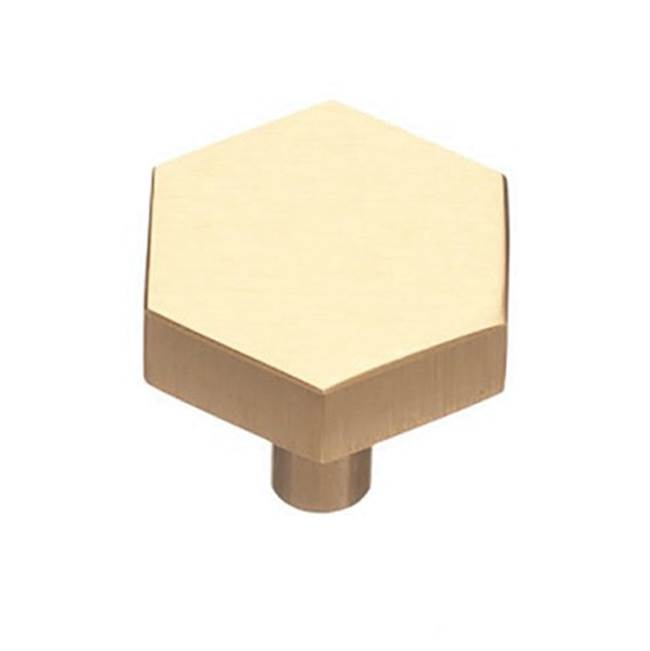 Colonial Bronze - 1.25'' Hexagonal Cabinet Knob with straight post hand finished in Heritage Bronze - Heritage Bronze
