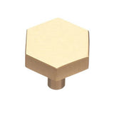 Colonial Bronze - 1.25'' Hexagonal Cabinet Knob with straight post hand finished in Heritage Bronze - Heritage Bronze