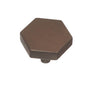 Colonial Bronze - 1.5'' Hexagonal Cabinet Knob with straight post hand finished in Satin Copper - Satin Copper