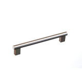 Colonial Bronze - 8'' center-to-center, 9.5'' overall, 0.625'' diameter Round Cabinet Pull, Appliance Pull, Door Pull, Shower Door Pull With rectangular posts hand finished in Satin Copper - Satin Copper