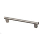 Colonial Bronze - 10'' center-to-center, 12.5'' overall, 1'' diameter Round Cabinet Pull, Appliance Pull, Door Pull, Shower Door Pull With rectangular posts hand finished in Nickel Stainless - Nickel Stainless
