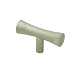 Colonial Bronze - 2'' overall, 0.625'' max diameter Hourglass, T Cabinet Knob with straight post hand finished in Matte Satin Copper - Matte Satin Copper