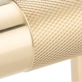 10'' center-to-center, 14'' overall, 1'' diameter Round, diamond-knurled Cabinet Pull, Appliance Pull, Door Pull, Shower Door Pull with straight posts hand finished in Satin Bronze