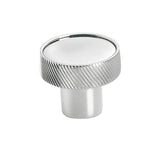 Colonial Bronze - 1.25'' diameter Round, single-knurled sandwich Cabinet Knob hand finished in Weathered Brass - Weathered Brass
