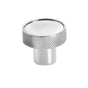 Colonial Bronze - 1.25'' diameter Round, single-knurled sandwich Cabinet Knob hand finished in Weathered Brass - Weathered Brass