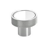 Colonial Bronze - 1.25'' diameter Round, diamond-knurled sandwich Cabinet Knob hand finished in Satin Copper - Satin Copper