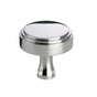 Colonial Bronze - 1.5'' diameter Round, stepped Cabinet Knob with flared post hand finished in Weathered Brass - Weathered Brass