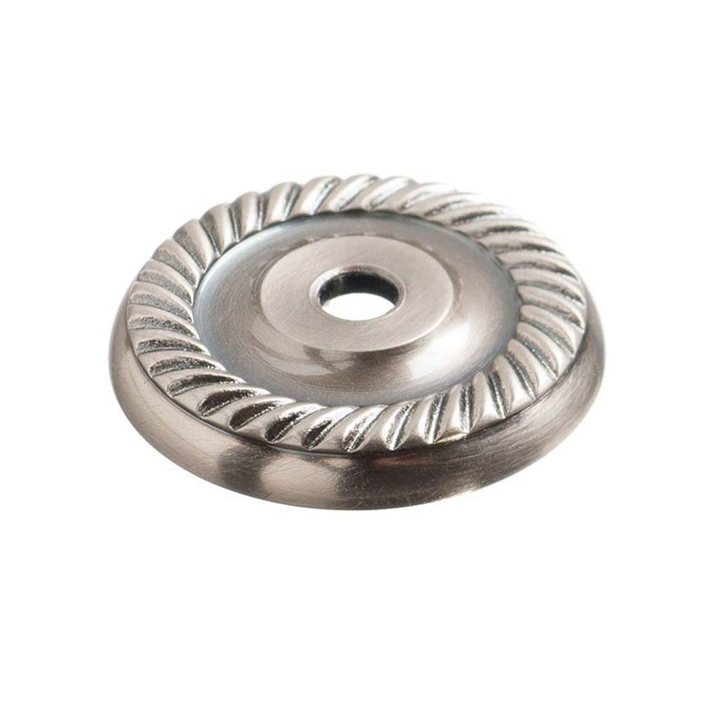 Colonial Bronze - 1.1875'' diameter Round, roped Backplate for use with 8-32 screw hand finished in Matte Satin Copper - Matte Satin Copper