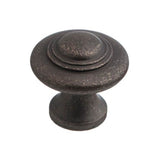 Colonial Bronze - 1.5'' diameter Round, stepped Cabinet Knob, Back-to-Back Shower Door Knob Kit hand finished in Satin Copper - Satin Copper