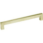 Colonial Bronze - 8'' center-to-center, 8.375'' overall, 0.625 x 0.375'' Square Cabinet Pull with rounded back hand finished in Weathered Brass - Weathered Brass