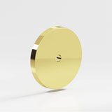 Colonial Bronze - 1.5'' diameter Round Backplate for use with 1/4-20 screw hand finished in Polished Brass - Polished Brass