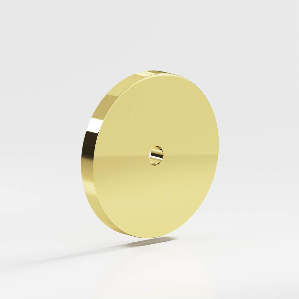 Colonial Bronze - 1'' diameter Round Backplate for use with 1/4-20 screw hand finished in Polished Brass - Polished Brass