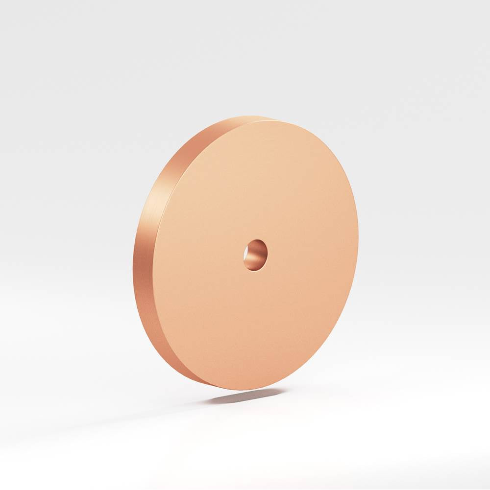 Colonial Bronze - 1.5'' diameter Round Backplate for use with 1/4-20 screw hand finished in Matte Satin Copper - Matte Satin Copper