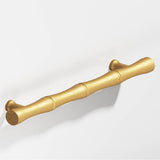 Colonial Bronze - 9.5'' center-to-center, 12.5'' overall, 0.75'' diameter Bamboo Appliance Pull, Door Pull with flared posts hand finished in Weathered Brass - Weathered Brass