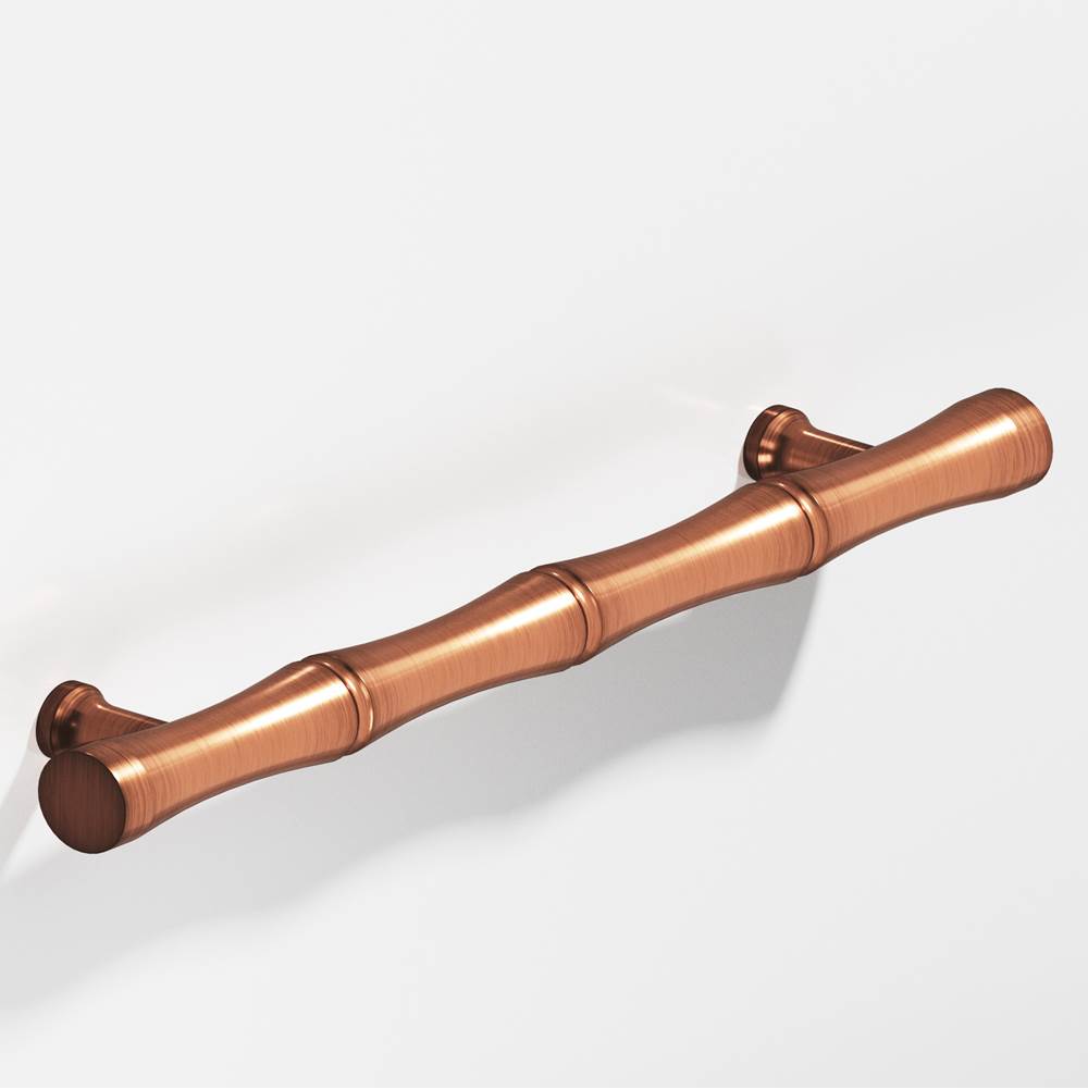 Colonial Bronze - 9.5'' center-to-center, 12.5'' overall, 0.75'' diameter Bamboo Appliance Pull, Door Pull with flared posts hand finished in Antique Copper - Antique Copper