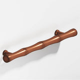 Colonial Bronze - 9.5'' center-to-center, 12.5'' overall, 1'' diameter Bamboo Appliance Pull, Door Pull, Shower Door Pull with flared posts hand finished in Matte Antique Copper - Matte Antique Copper