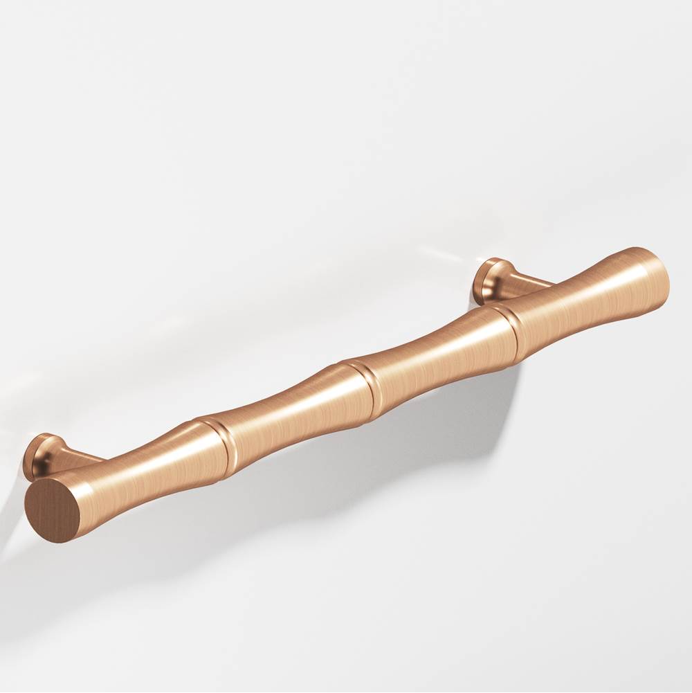 Colonial Bronze - 9.5'' center-to-center, 12.5'' overall, 1'' diameter Bamboo Appliance Pull, Door Pull, Shower Door Pull with flared posts hand finished in Satin Bronze - Satin Bronze