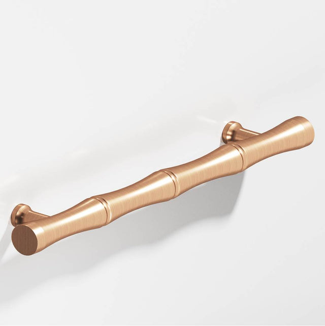 Colonial Bronze - 3'' center-to-center, 5'' overall, 0.5'' diameter Bamboo Cabinet Pull with flared posts hand finished in Satin Bronze - Satin Bronze