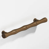 Colonial Bronze - 9.5'' center-to-center, 12.5'' overall, 1'' diameter Bamboo Appliance Pull, Door Pull, Shower Door Pull with flared posts hand finished in Light Statuary Bronze - Light Statuary Bronze