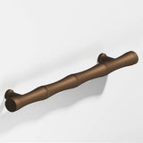 Colonial Bronze - 9.5'' center-to-center, 12.5'' overall, 1'' diameter Bamboo Appliance Pull, Door Pull, Shower Door Pull with flared posts hand finished in Matte Oil Rubbed Bronze - Matte Oil Rubbed Bronze