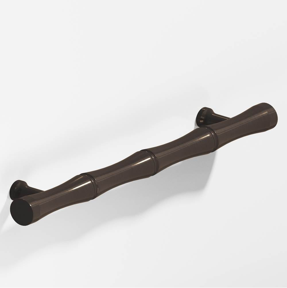 Colonial Bronze - 3'' center-to-center, 5'' overall, 0.5'' diameter Bamboo Cabinet Pull with flared posts hand finished in Dark Statuary Bronze - Dark Statuary Bronze