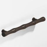 Colonial Bronze - 3'' center-to-center, 5'' overall, 0.5'' diameter Bamboo Cabinet Pull with flared posts hand finished in Dark Statuary Bronze - Dark Statuary Bronze