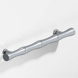 Colonial Bronze - 3'' center-to-center, 5'' overall, 0.5'' diameter Bamboo Cabinet Pull with flared posts hand finished in Satin Chrome - Satin Chrome