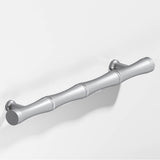 Colonial Bronze - 4.5'' center-to-center, 6.5'' overall, 0.5'' diameter Bamboo Cabinet Pull with flared posts hand finished in Matte Satin Chrome - Matte Satin Chrome