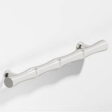 Colonial Bronze - 9.5'' center-to-center, 12.5'' overall, 1'' diameter Bamboo Appliance Pull, Door Pull, Shower Door Pull with flared posts hand finished in Polished Nickel - Polished Nickel
