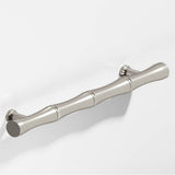 Colonial Bronze - 9.5'' center-to-center, 12.5'' overall, 1'' diameter Bamboo Appliance Pull, Door Pull, Shower Door Pull with flared posts hand finished in Satin Nickel - Satin Nickel