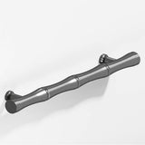 Colonial Bronze - 4.5'' center-to-center, 6.5'' overall, 0.5'' diameter Bamboo Cabinet Pull with flared posts hand finished in Graphite - Graphite