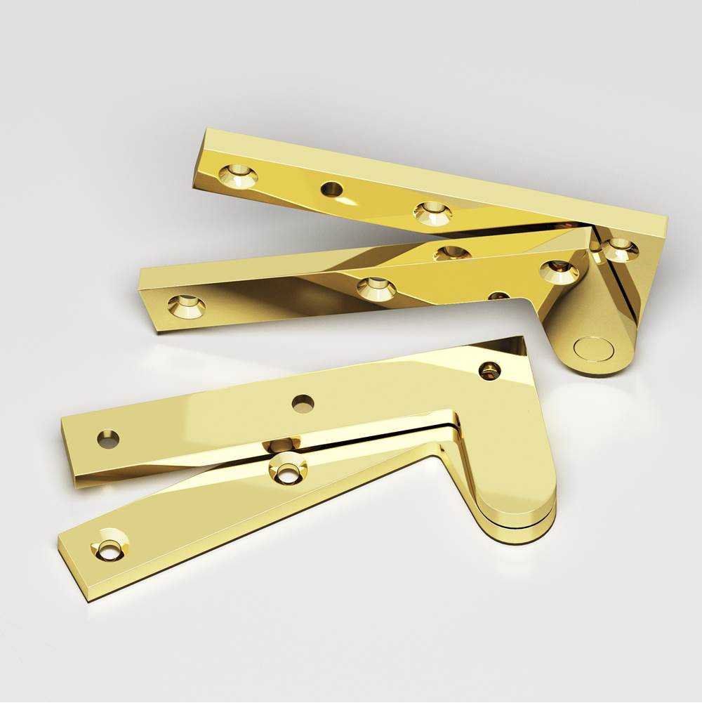 Colonial Bronze - 3.875'' overall Fixed pin pivot Hinge hand finished in Polished Brass - Polished Brass