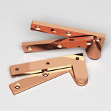 Colonial Bronze - 3.875'' overall Fixed pin pivot Hinge hand finished in Polished Copper - Polished Copper