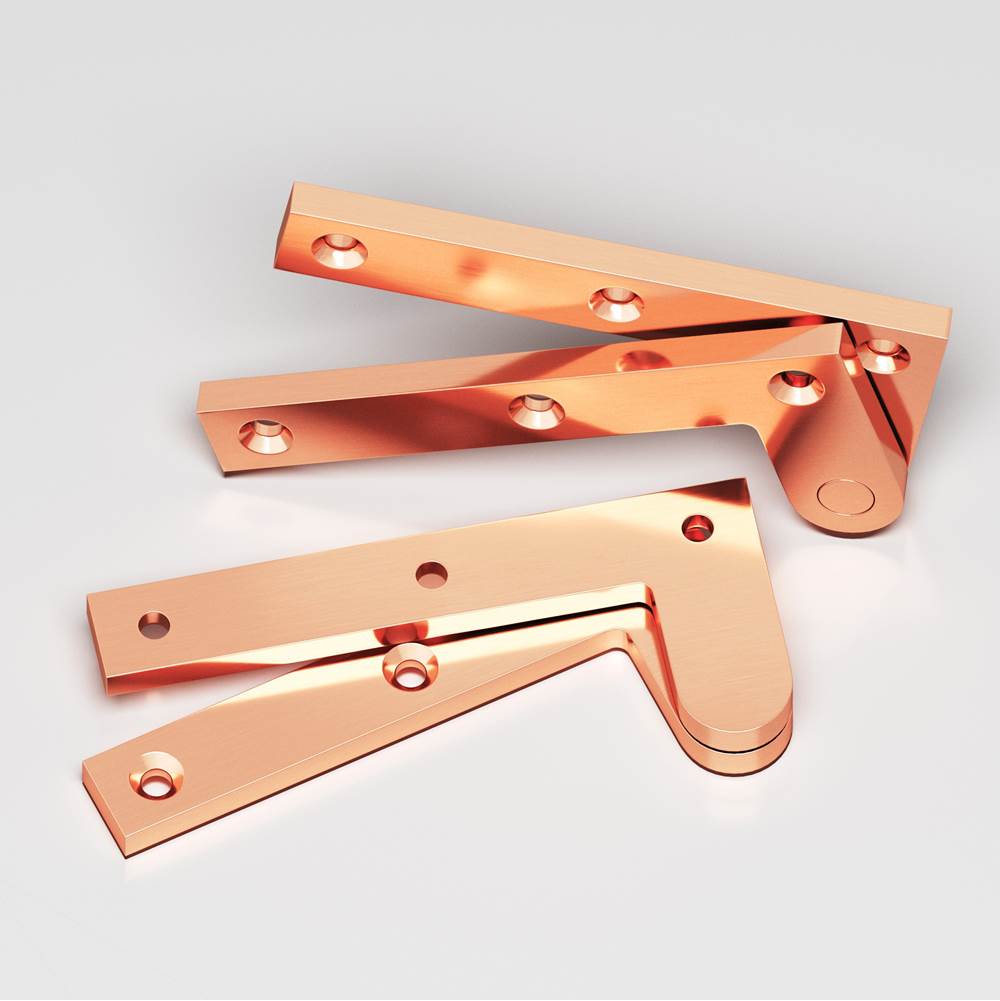 Colonial Bronze - 3.875'' overall Fixed pin pivot Hinge hand finished in Satin Copper - Satin Copper