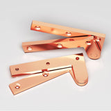 Colonial Bronze - 3.875'' overall Fixed pin pivot Hinge hand finished in Satin Copper - Satin Copper
