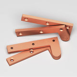 Colonial Bronze - 3.875'' overall Fixed pin pivot Hinge hand finished in Matte Satin Copper - Matte Satin Copper