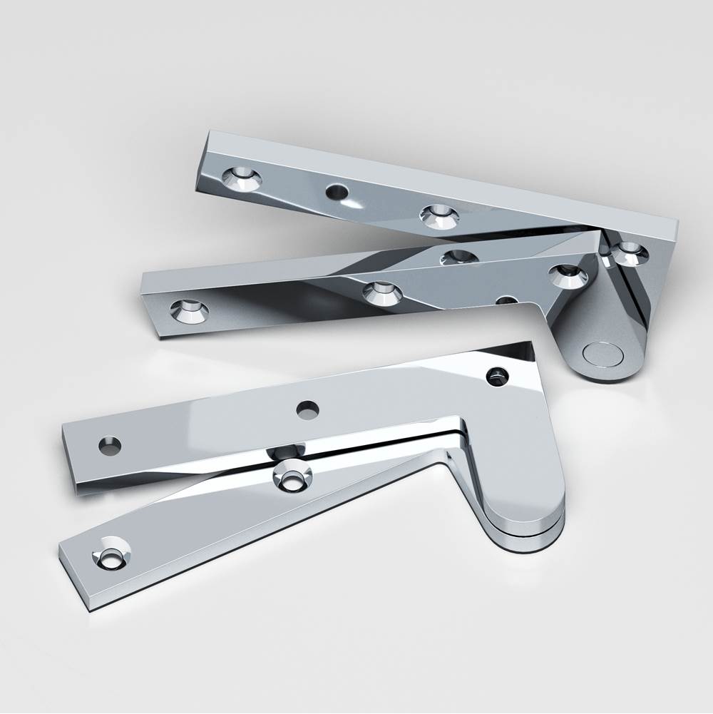 Colonial Bronze - 3.875'' overall Fixed pin pivot Hinge hand finished in Polished Chrome - Polished Chrome